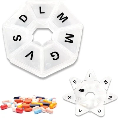 POWERSELL Portapillole Settimanale COLORATO 7 Scomparti porta pillole pastiglie medicine