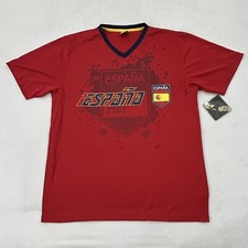 Espana Spain Red RhinoX Athletic Futbol Soccer Jersey Shirt Adult Size S