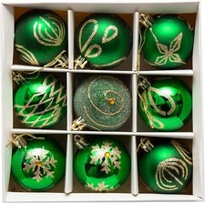 HOT 9Pcs Large Christmas Baubles Xmas Tree Balls Decor Party Wedding Ornament