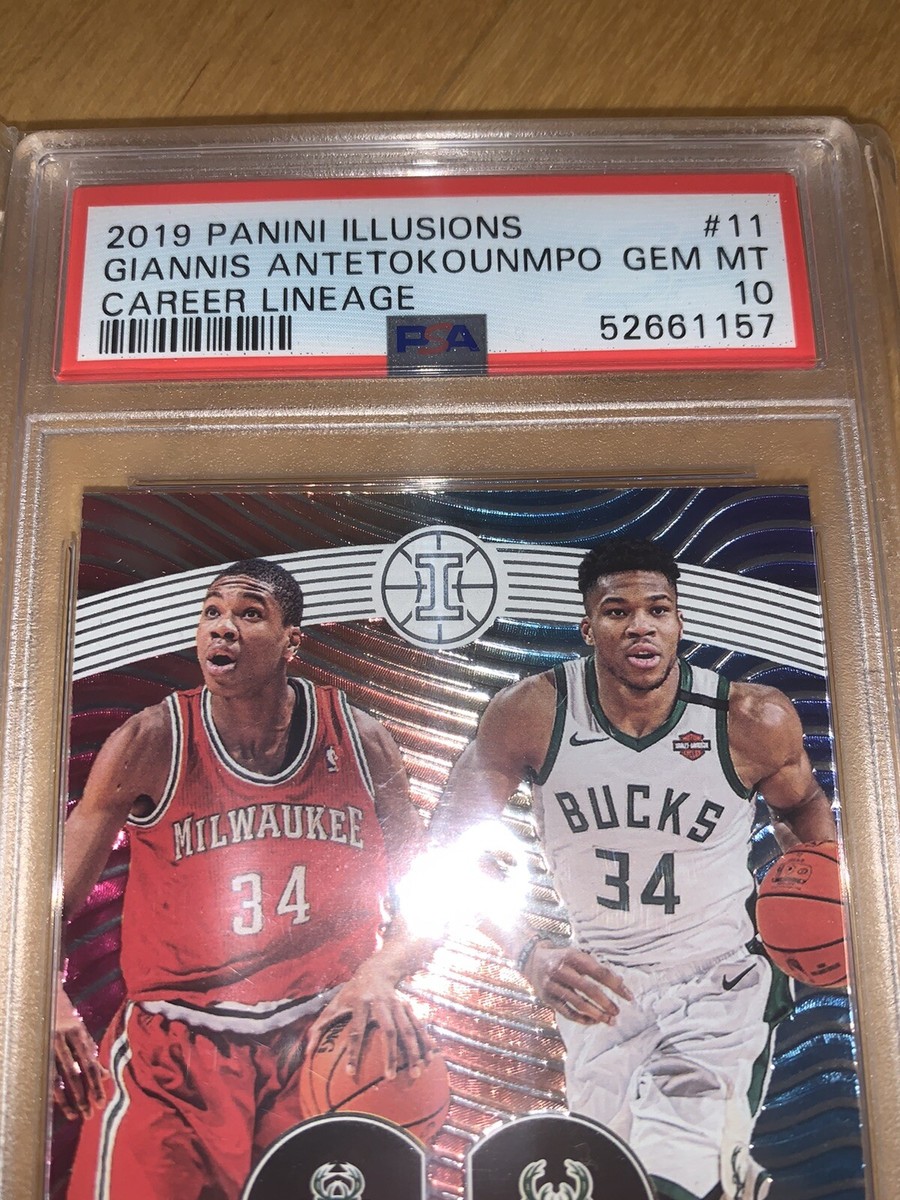 2019 Giannis Antetokounmpo Illusions Career Lineage #11 PSA 10 