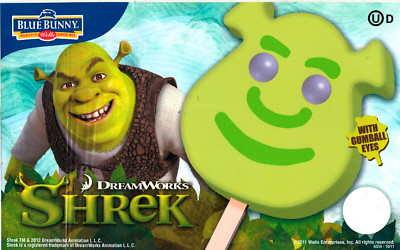 2011 Blue Bunny Vintage Dream Works Shrek Ice Cream Sticker Truck Decal 8''x5''