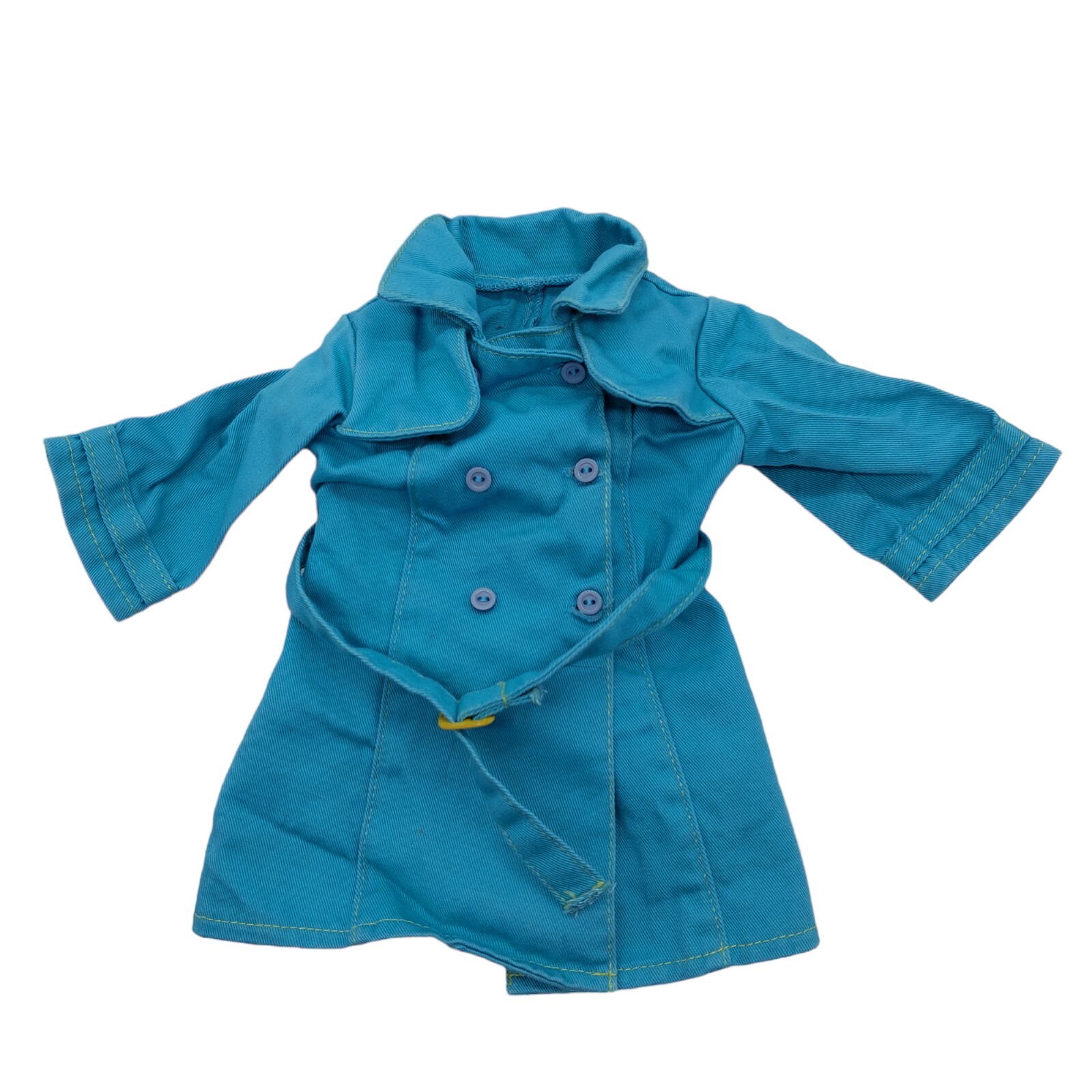 American Girl Doll Blue Lime Raincoat Coat Only