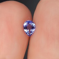 5x4mm IF Flawless Purple Blue Tanzanite Natural Earth Mined Faceted Pear