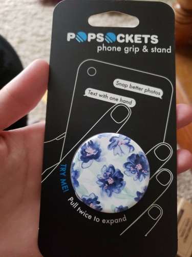 PopSockets Universal Cell Phone Grip & Stand - Blue Flowers for sale ...