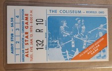 1976 WHA All-Star Game Hockey AD VS CD HALF TICKET STUB NM