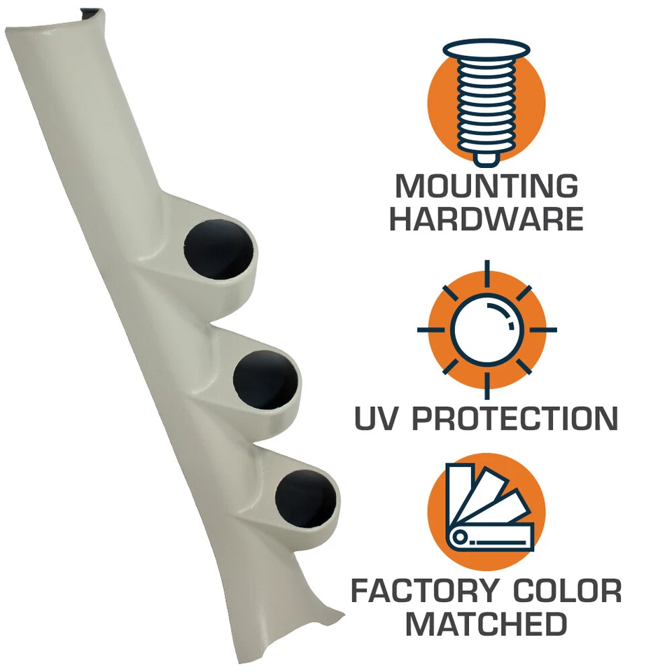 Cápsula de pilar GlowShift beige triple calibre 52 mm para Mazda 2010-2013 3 velocidades Foto 3 de 3