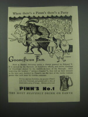 1954 Pimm's No. 1 Ad - Gooseflesh Fair