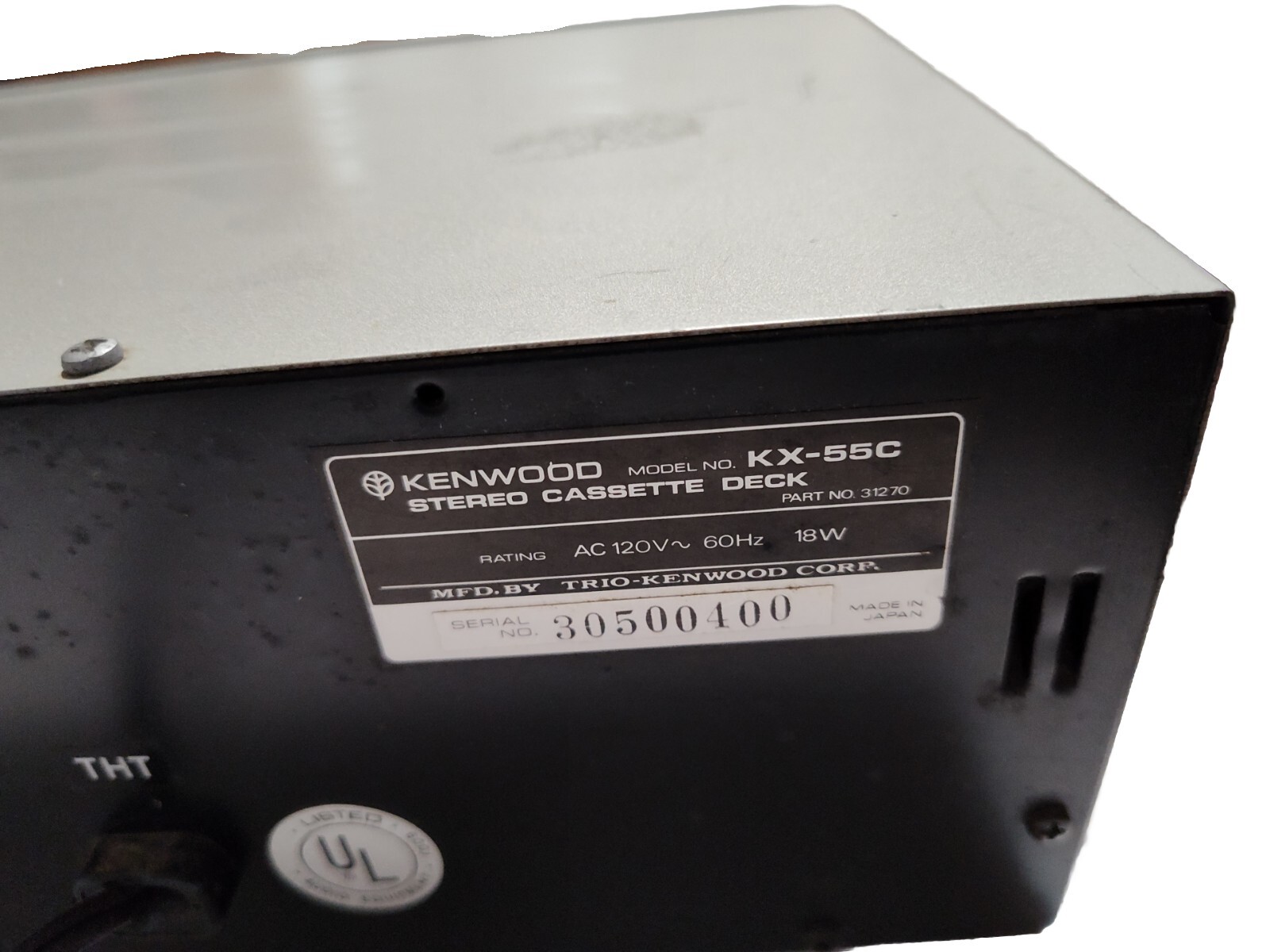 Vintage Kenwood Cassette Deck KX55C Tested, Works! VGUC eBay