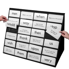 Essex Wares - 25" Wide x 21" Tall Tabletop Pocket Chart, Black - Double Sided...