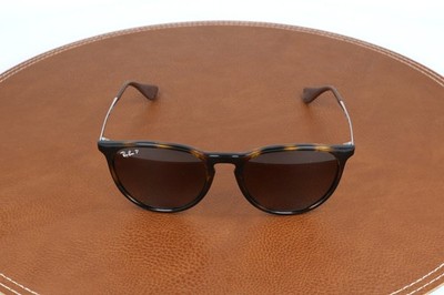 Ray-ban Erika Havana Round Polarized Scratched Lenses Sunglasses 54-18-145