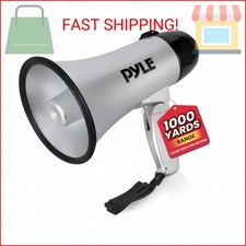 Pyle Portable Megaphone Speaker Siren Bullhorn - Compact, Battery Operated, 20W