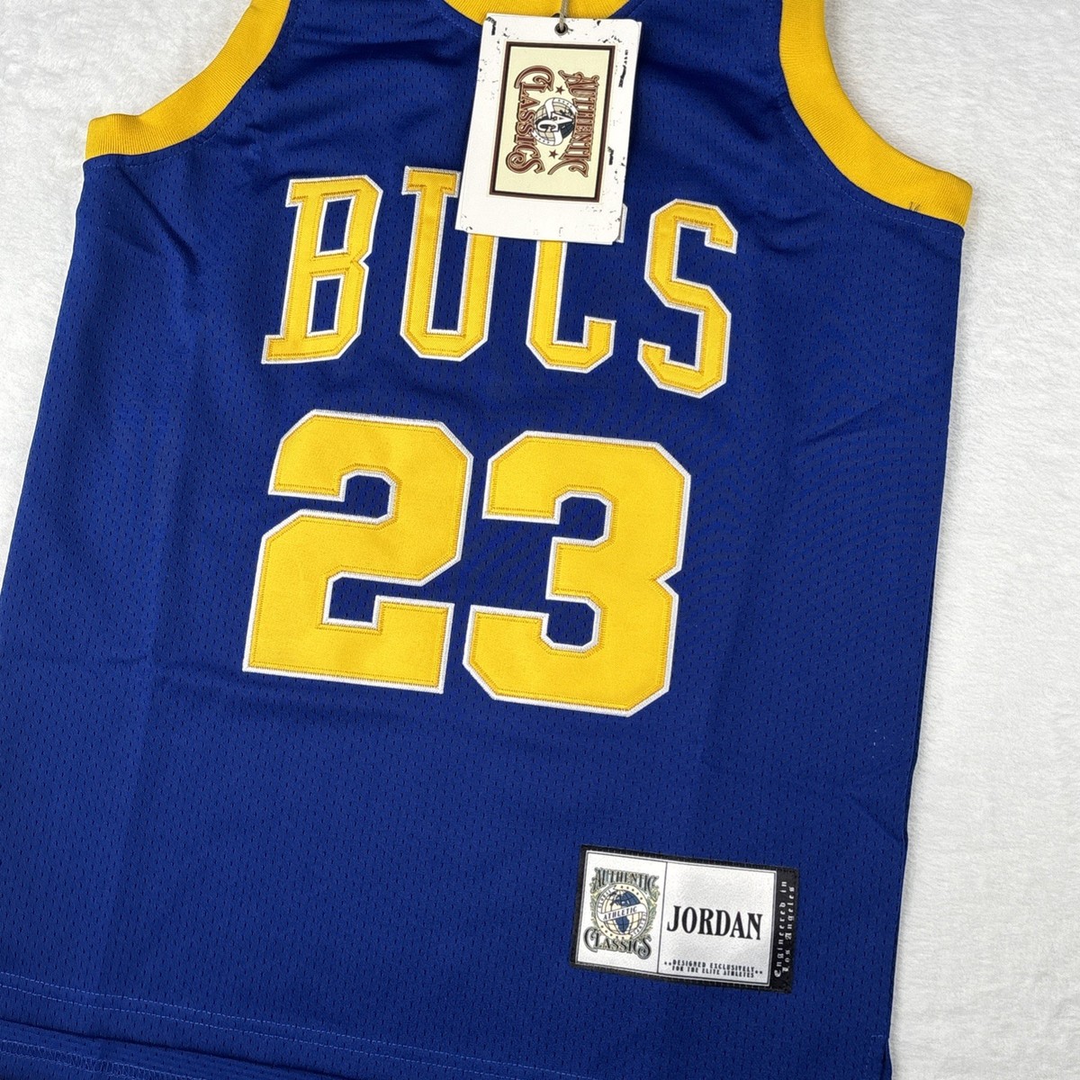 Michael Jordan Laney High School Jersey Blue/Yellow #23 XS