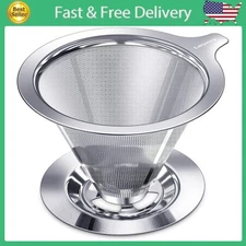 Vierta sobre el gotero de café, filtro de café sin papel de goteo lento