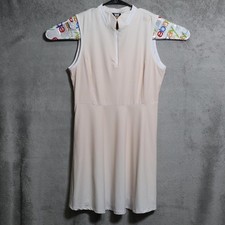PXG Dress Womens Large White Light Pink Ombre Sleeveless Zip Front Golf Athletic