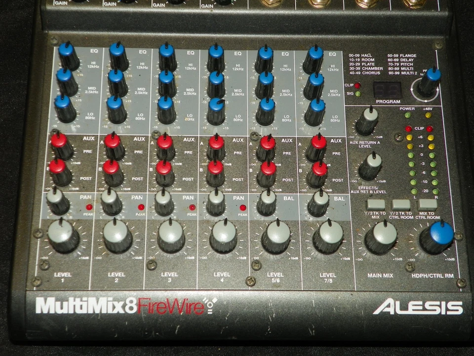 Untested Alesis MultiMix 8 FireWire Mixer With Effects - No Power Supply - Image 3 of 4