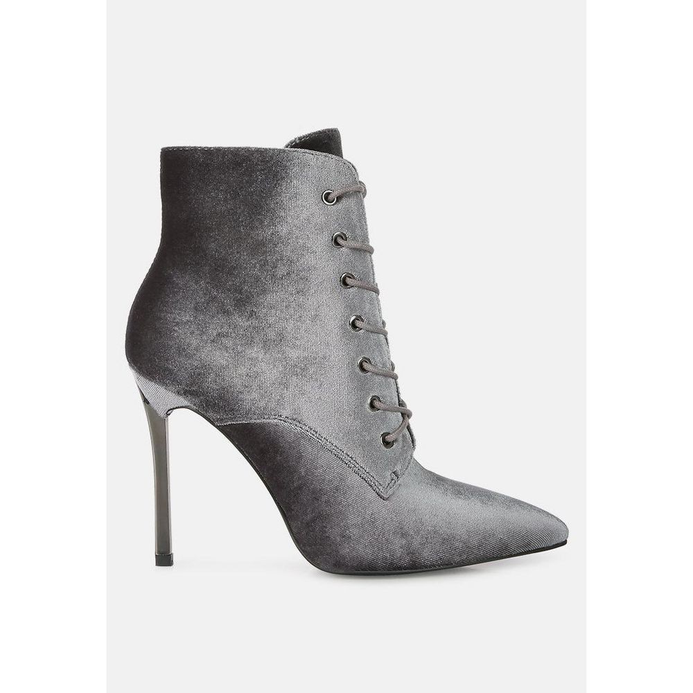 London Rag Womens Bornsta Velvet High Heeled Velvet Boots 7 14990₽