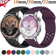 18mm/20mm/22mm Universal Sports Silicone Replacement Wrist Strap Smartwatch Band