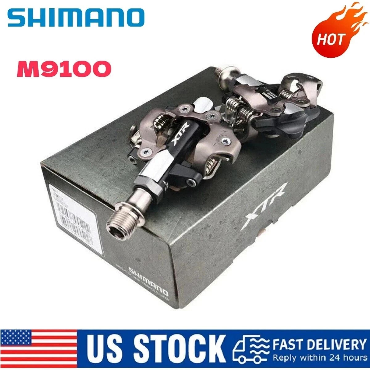 Shimano XTR PD-M9100 SPD Clipless Pedals w/SH51 Cleat MTB 9/16" Standard Version