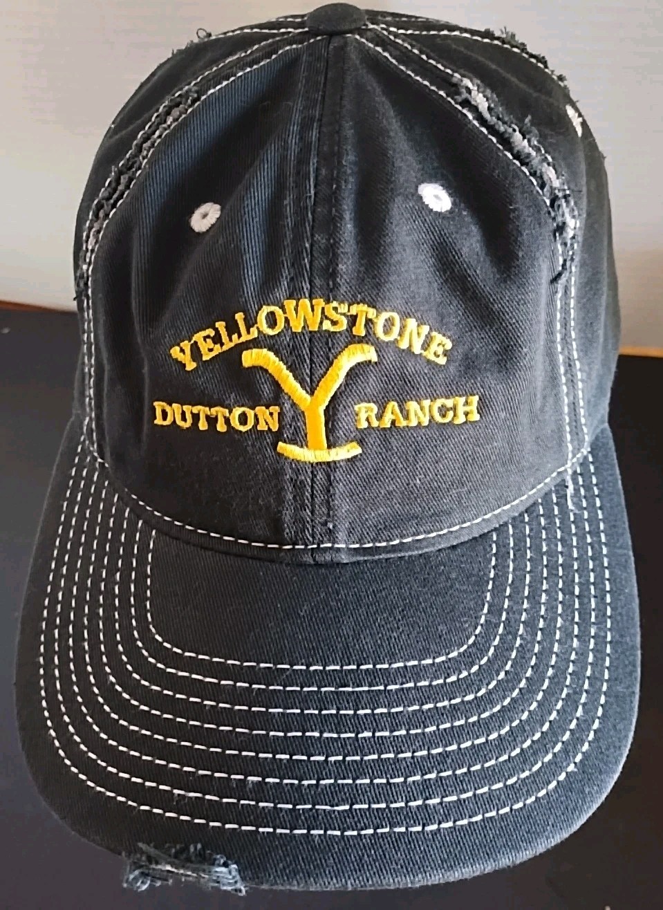 Yellowstone Dutton Ranch Hat Black Distressed Cot… - image 8