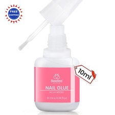 Nail Glue 10ml Quick Drying Strong for Acrylic & Nails Beetles Press Super Brush