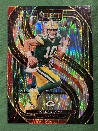 2024 Panini Select Premier Level - Jordan Love - Red & Black Shock Prizm Packers