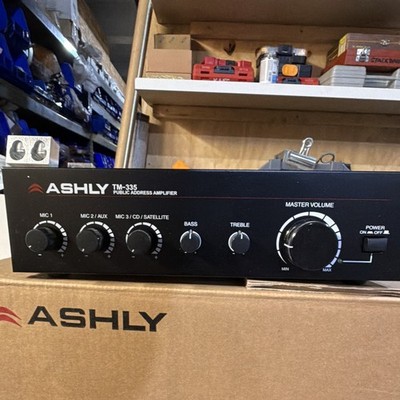 Ashly TM-335 3-Channel 35W Class AB Power Amp XLR Rack Mount Black