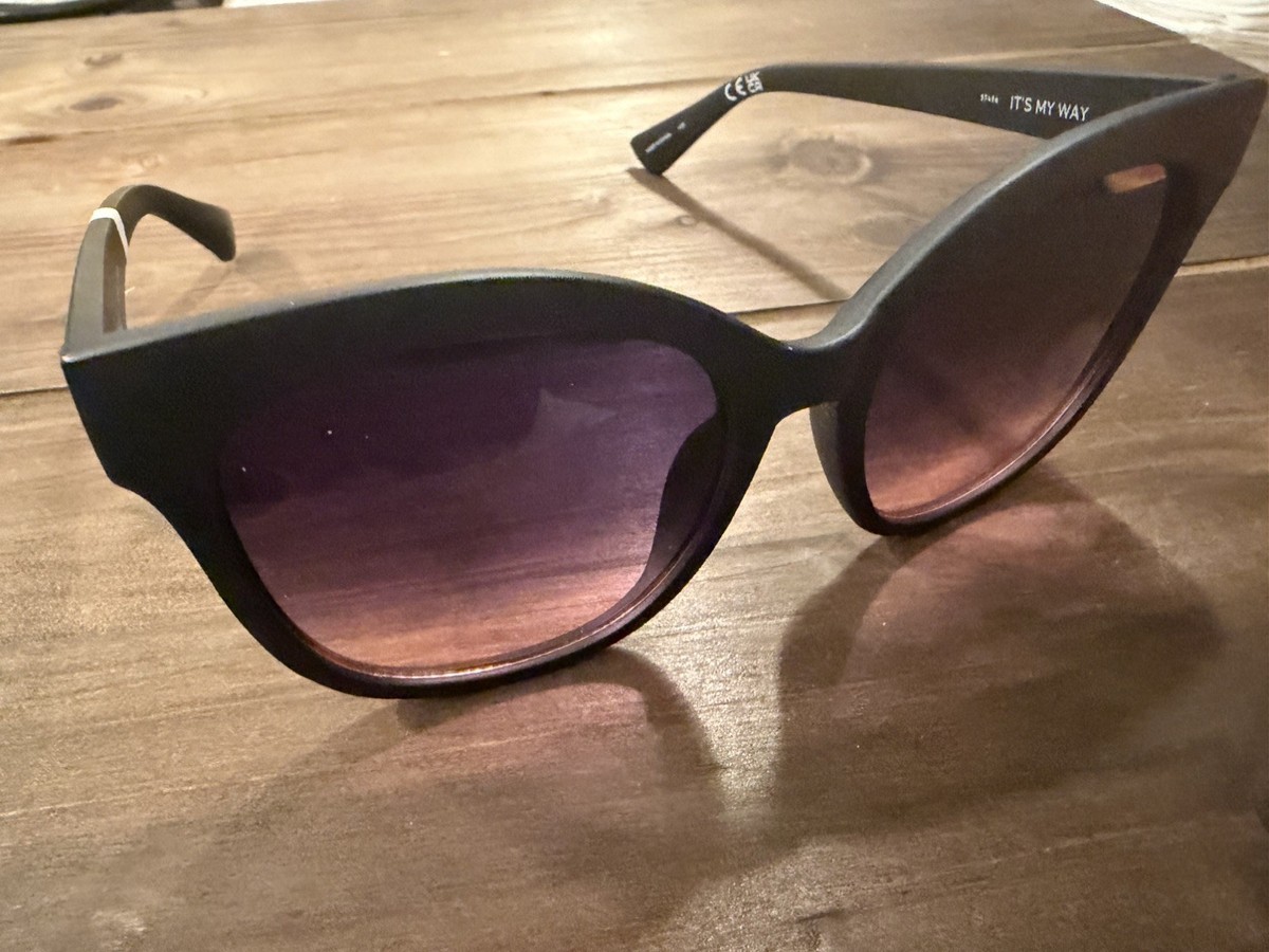 NEW Quay Australia It\'s My Way Cat Eye Sunglasses Matte Black Pink Ombre Fade Quay Australia It main image 2