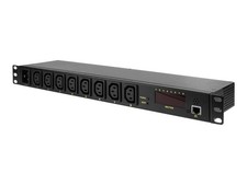 LogiLink PDU8P01 Monitored 1U Black 8 Outlet s AC Coupler C13 Coupler