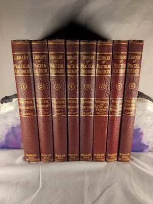 Vintage Library of Practical Electricity Complete 8 Volume Set Terrell Croft