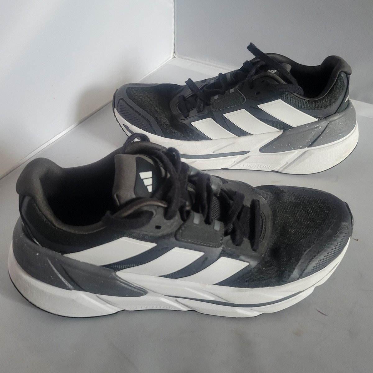 Adidas Adistar CS Running Shoe - Black/White/Carbon - US Sizes 9.5 Mens