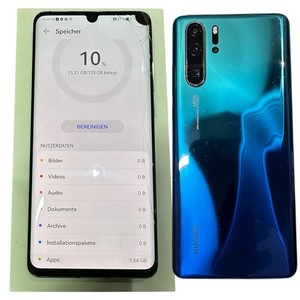 Huawei P30 Pro VOG-L29 128GB Blau – Displaybruch oben rechts – als Defektgerät