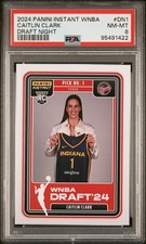 Graded 2024 Panini Instant Caitlin Clark #DN1 Draft Night Basketball Card PSA 8