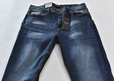 Kenneth Cole New York Men's Medium Wash Blue Jeans Size 36-32 Athletic Fit Cole