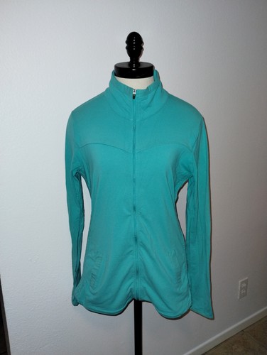 Lucy Women's Teal Power Max Full Zip Form Fitting Athletic  Jacket Size Medium 