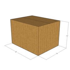 10 18x14x12 Kraft Brown Corrugated Shipping Boxes 48 ECT Double-Wall New
