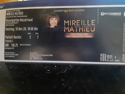 Mireille Mathieu Ticket 2026 Mannheim