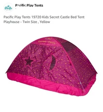 Pacific Play Tents 19720 Kids Secret Castle Bed Tent Playhouse Twin Size