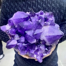 12LB Natural amethyst Cluster Quartz Crystal backbone mineral Specimen Healing