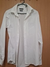One Six 5ive Men's Long Sleeve Slim Fit Casual Shirt in White Size 15