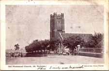Old Plumstead Church (St. Nicholas) London England Vintage Postcard