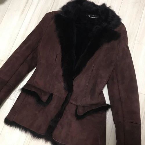 GUCCI Mouton Cappotto Donna Marrone Giacca Capispalla Autentico dal Giappone