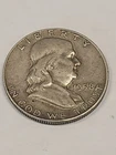 1958 Franklin Half Dollar Circulated Silver 50c Coin Collectible