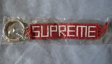 Supreme Red Box Logo Beaded Key Ring Chain Keychain SS20 New