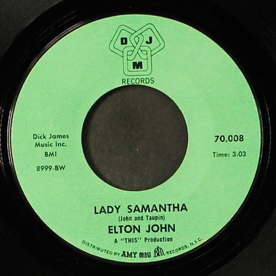 ELTON JOHN: Lady Samantha / All Across The Havens 7'' Single 45 RPM DJM