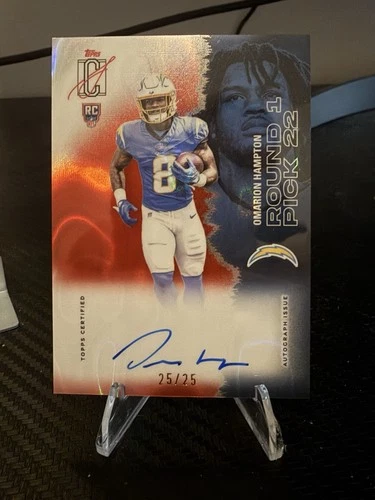 2025 Topps Signature Omarion Hampton Red Lava (RAW)