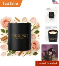 Rose  Sandalwood Natural Soy Candle   Elegant Gift, 8 Oz, 45 Hours