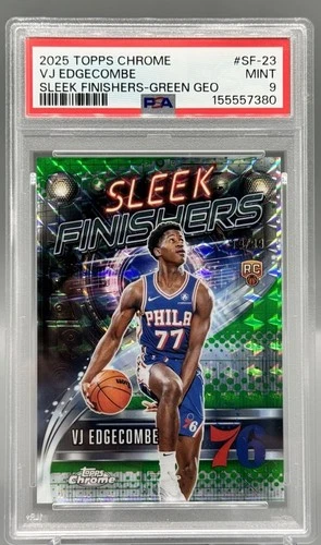 2025 Topps Chrome VJ Edgecombe Refractors Green Geometric (RAW)