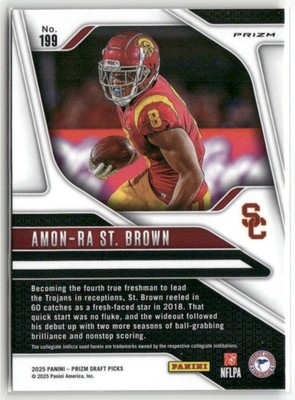 2025 Panini Prizm Draft Picks #199 Amon-Ra St. Brown Prizms Gold