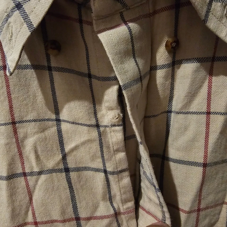 Cambridge Classics Mens XL Plaid Button Down Shirt Cotton Long Sleeve Casual - Image 4 of 4