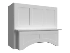 Fabuwood Range Hood: 42" Arched Mantle Style Hood in Frost White.  